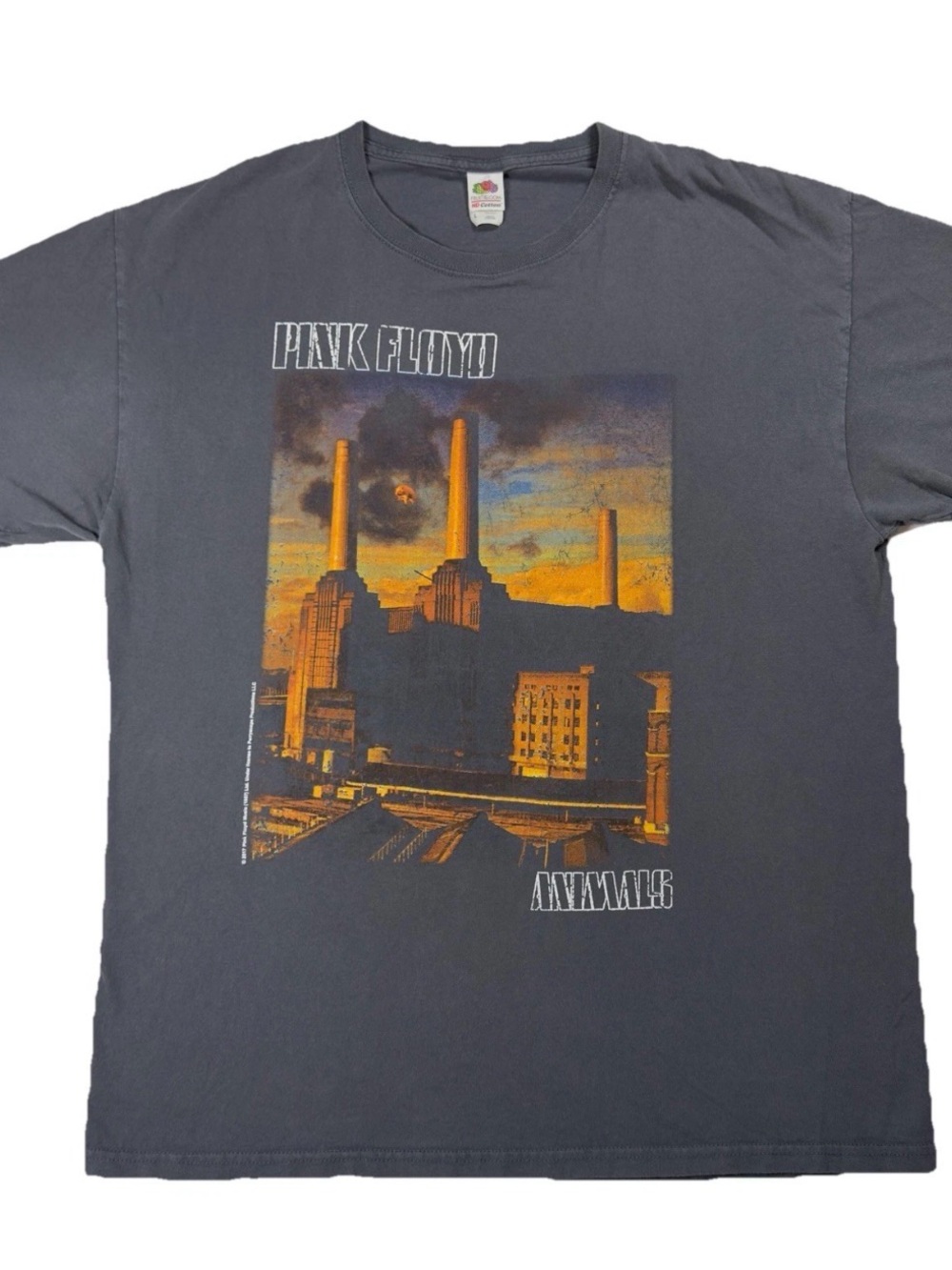 Pink Floyd Animals T-Shirt Large Gray Battersea Power Station Rock Band